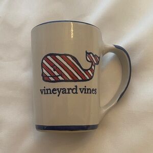 Vineyard Vines Striped Whale Mug - White, Red, and Blue